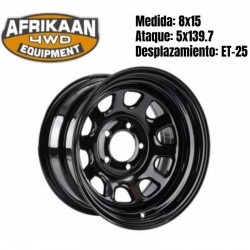 Llanta DAYTONA Negra 8x15 5x139,7 -25 SUZUKI