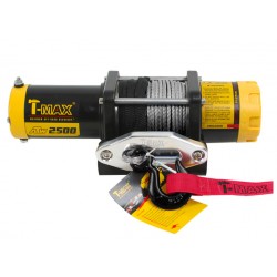Cabrestante T-MAX ATW-2500 cab.sintético 12v de 1.135kg