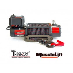 Cabrestante T-MAX Muscle-Lift MW9500 12v Cab.sintético enfundado