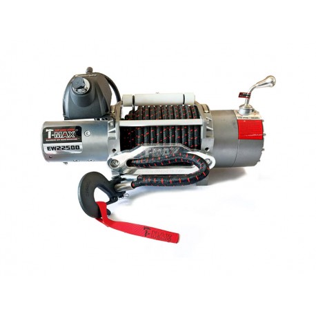 Cabrestante T-MAX 22500 Industrial 24v cab.sintético enfundado