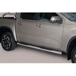 Estribos tubo Inox 76mm con pisantes RANGER desde 2023 dob.cab.