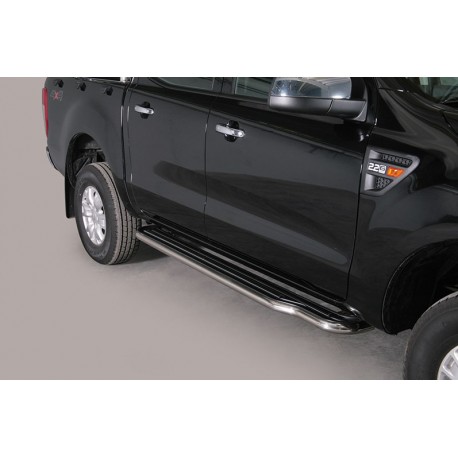 Estribos plataforma Inox tubo 50mm RANGER 2012-2022 dob.cab.