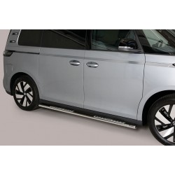 Estribos tubo Inox ovalados con pisantes ID BUZZ 2023-