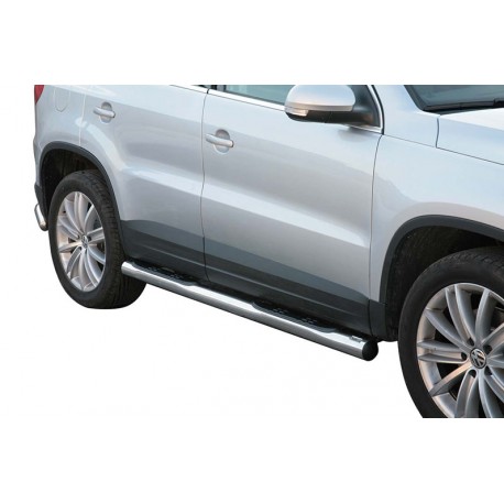 Estribos tubo Inox 76mm con pisantes TIGUAN 2007-2011