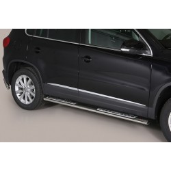 Estribos tubo Inox ovalados con pisantes TIGUAN 2011-2016