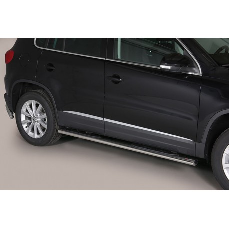 Estribos tubo Inox ovalados con pisantes TIGUAN 2011-2016