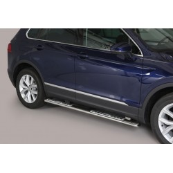 Estribos tubo Inox ovalados con pisantes TIGUAN desde 2017