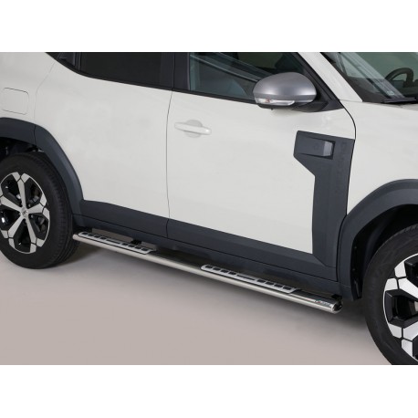 Estribos tubo Inox ovalados con pisantes DUSTER 2024-