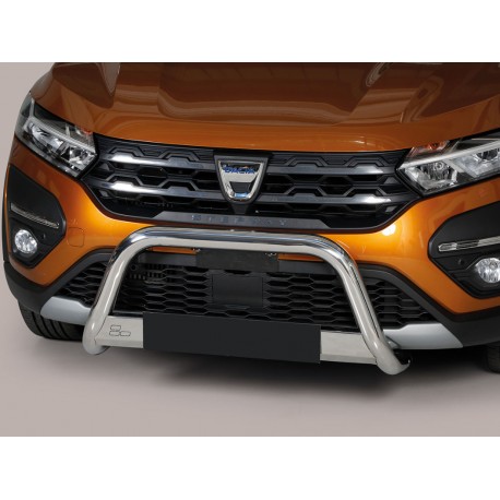 Defensa central Inox 63mm con CE SANDERO STEPWAY 2021-