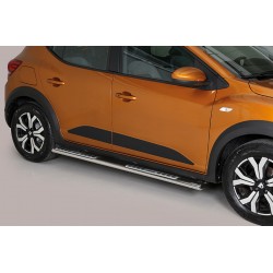 Estribos tubo Inox ovalados con pisantes SANDERO STEPWAY 2021-