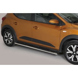 Estribos tubo Inox ovalados con pisantes SANDERO STEPWAY 2021-