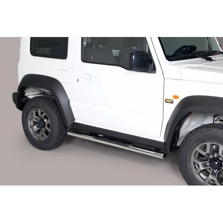 Estribos tubo Inox ovalados con pisantes JIMNY 2018-