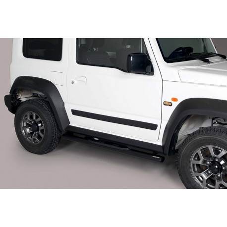 Estribos tubo Inox ovalados con pisantes JIMNY 2018-