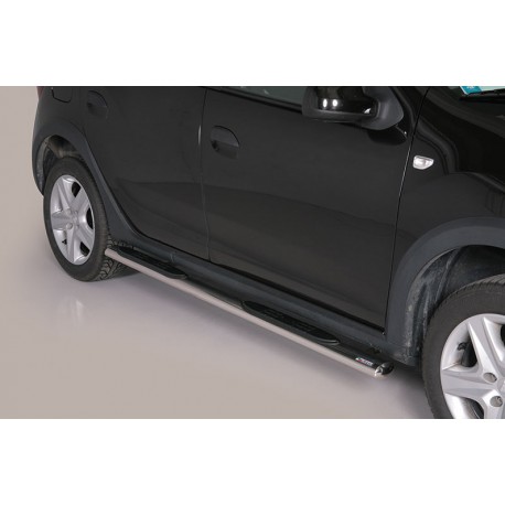 Estribos tubo Inox ovalados con pisantes SANDERO STEPWAY 2013-2020