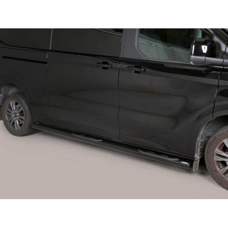 Estribos tubo Inox 76mm con pisantes TRANSIT CUSTOM 2023-