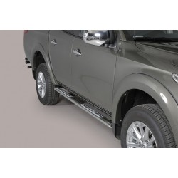 Estribos tubo Inox ovalados tipo DSP con pisantes L200 2019-2024