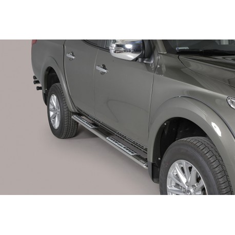 Estribos tubo Inox ovalados tipo DSP con pisantes L200 2019-2024