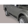 Estribos tubo Inox ovalados con pisantes L200 2019-2024 doble cabina
