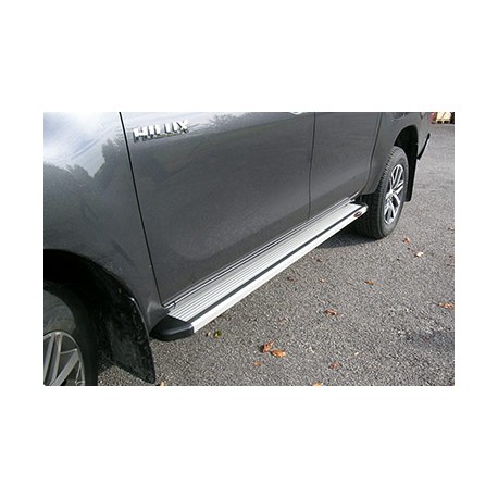 Estribos plataforma Aluminio STD HILUX REVO 2016- doble cabina