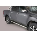 Estribos tubo Inox 76mm con pisantes HILUX REVO 2016-