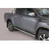 Estribos tubo Inox ovalados con pisantes HILUX REVO 2016-