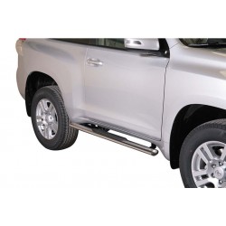 Estribos tubo Inox ovalados con pisantes LAND CRUISER J15 3P