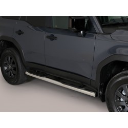 Estribos tubo Inox 76mm con pisantes LAND CRUISER J250 2024-