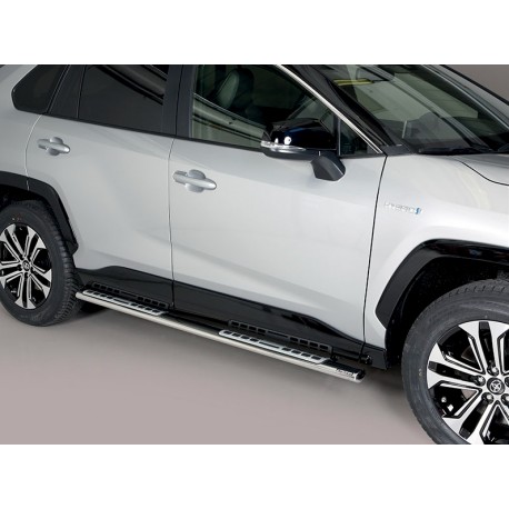 Estribos tubo Inox ovalados con pisantes RAV4 2019-