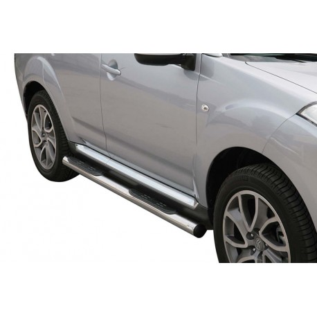 Estribos tubo Inox 76mm con pisantes C-CROSSER 2007-