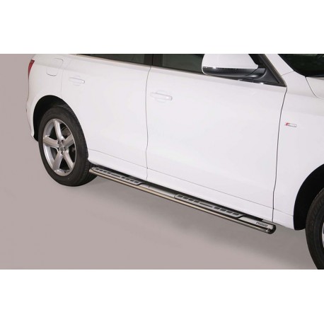 Estribos tubo Inox ovalados con pisantes AUDI Q5 2008-2017