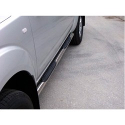 Estribos tubo Inox 76mm con pisantes NAVARA D40 2005-2010 D.C.
